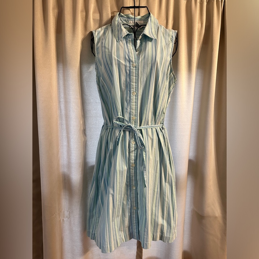 Vintage Old Navy Women’s Size L Striped Sleeveless Shirt Dress